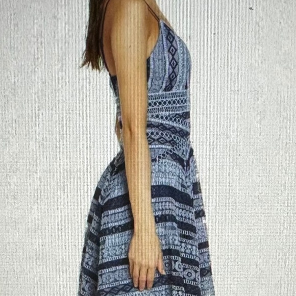 Ever New Women's Linear Fit and Flare Lace Eyelet Mini Dress Size 2 Navy - Picture 8 of 11